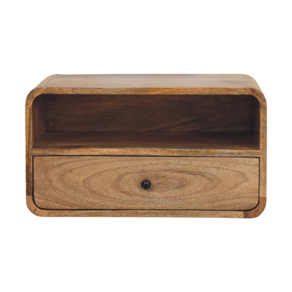 Avora Wall-Mounted Oak-ish Nightstand