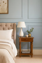 Turned Legs Chestnut 1 Drawer Side Table