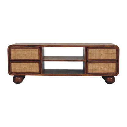 Larissa 4 Drawer Chestnut Media Unit