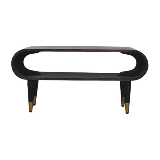 Curved Edge Media with Brass Accents