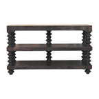 Spindle Shelf Console in Carbon Ash