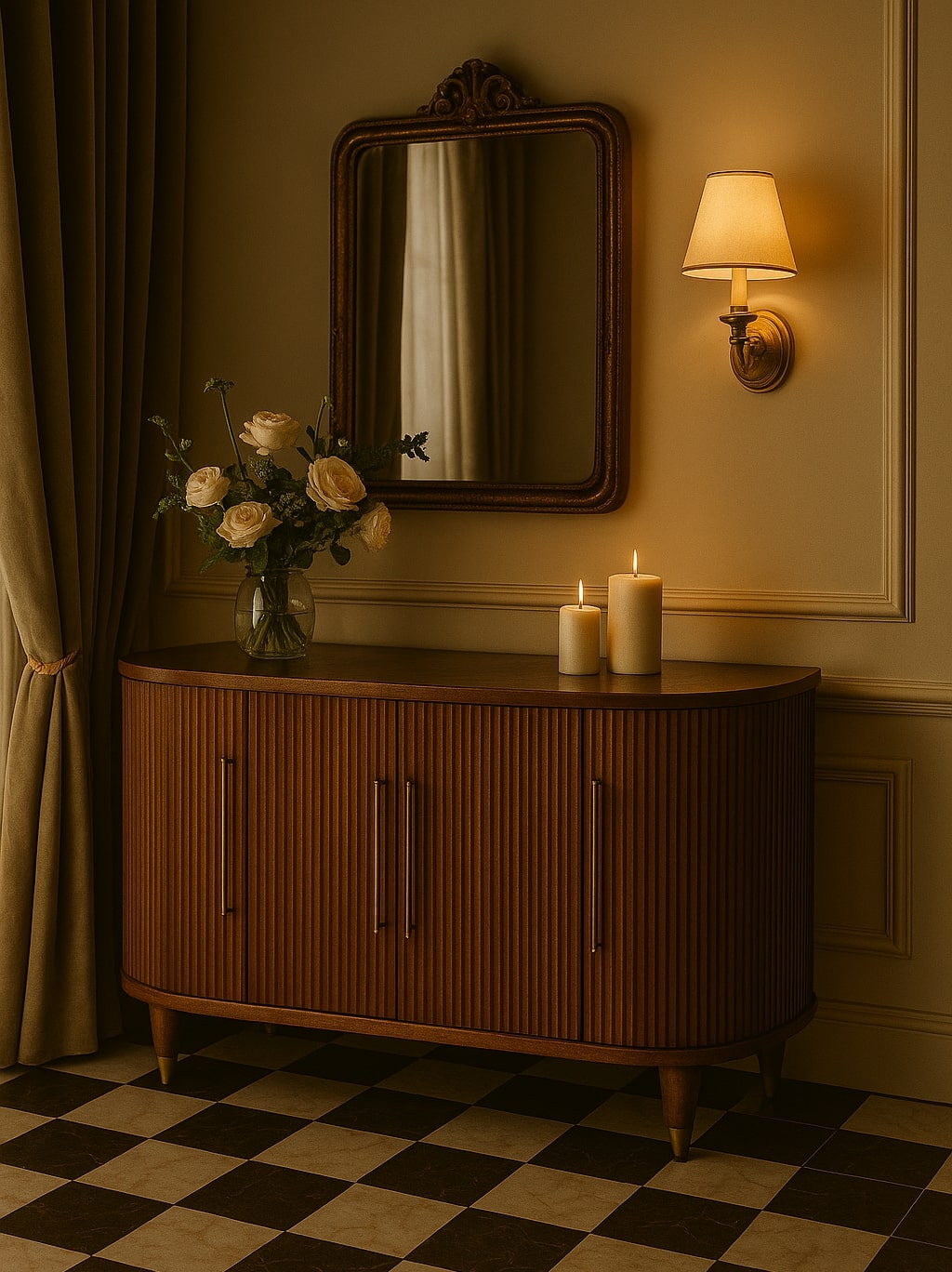 Ravello Curved 4-Door Sideboard
