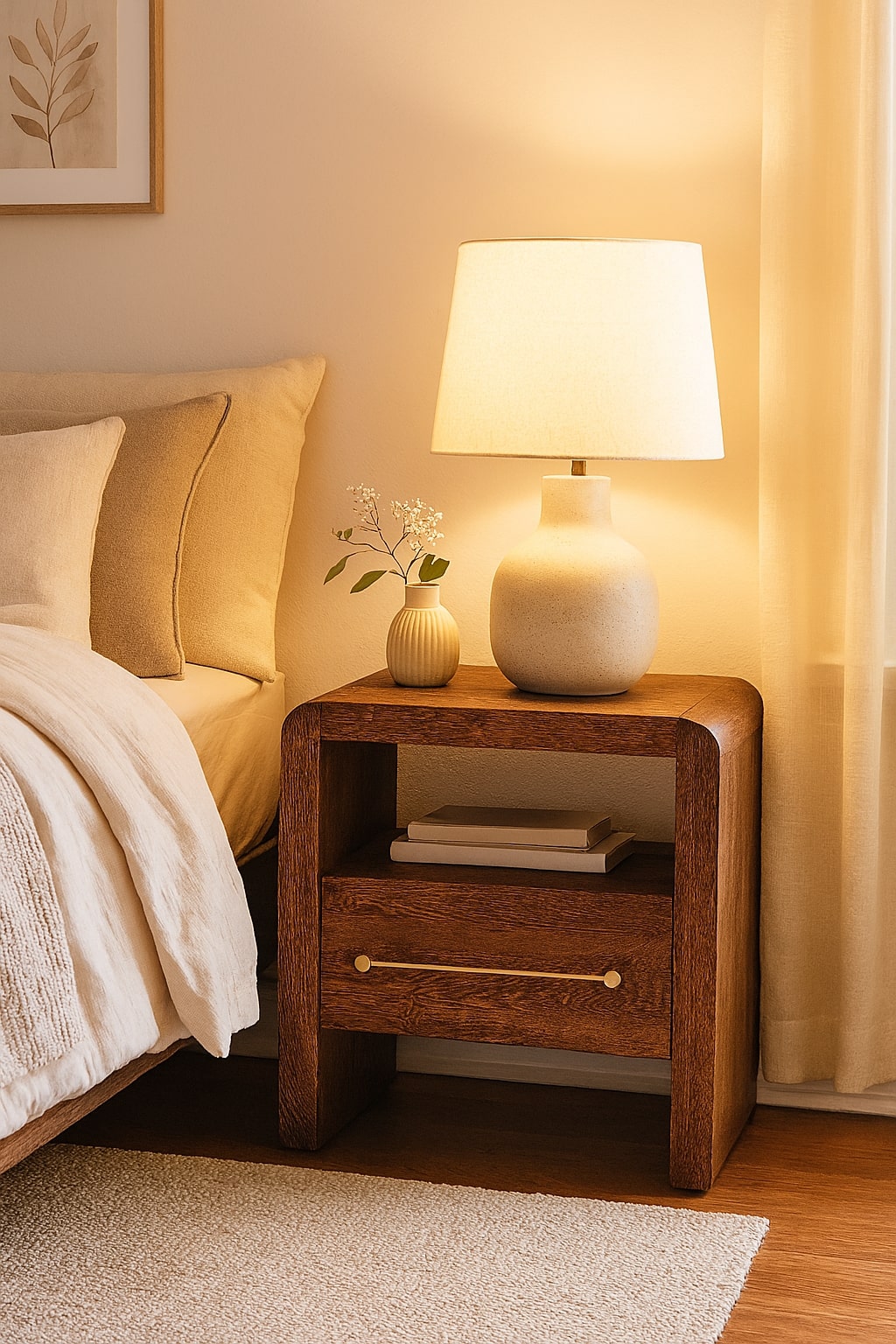 Curved Edge Bedside