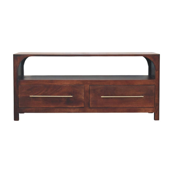 Arched Edge 2 Drawer Media Unit