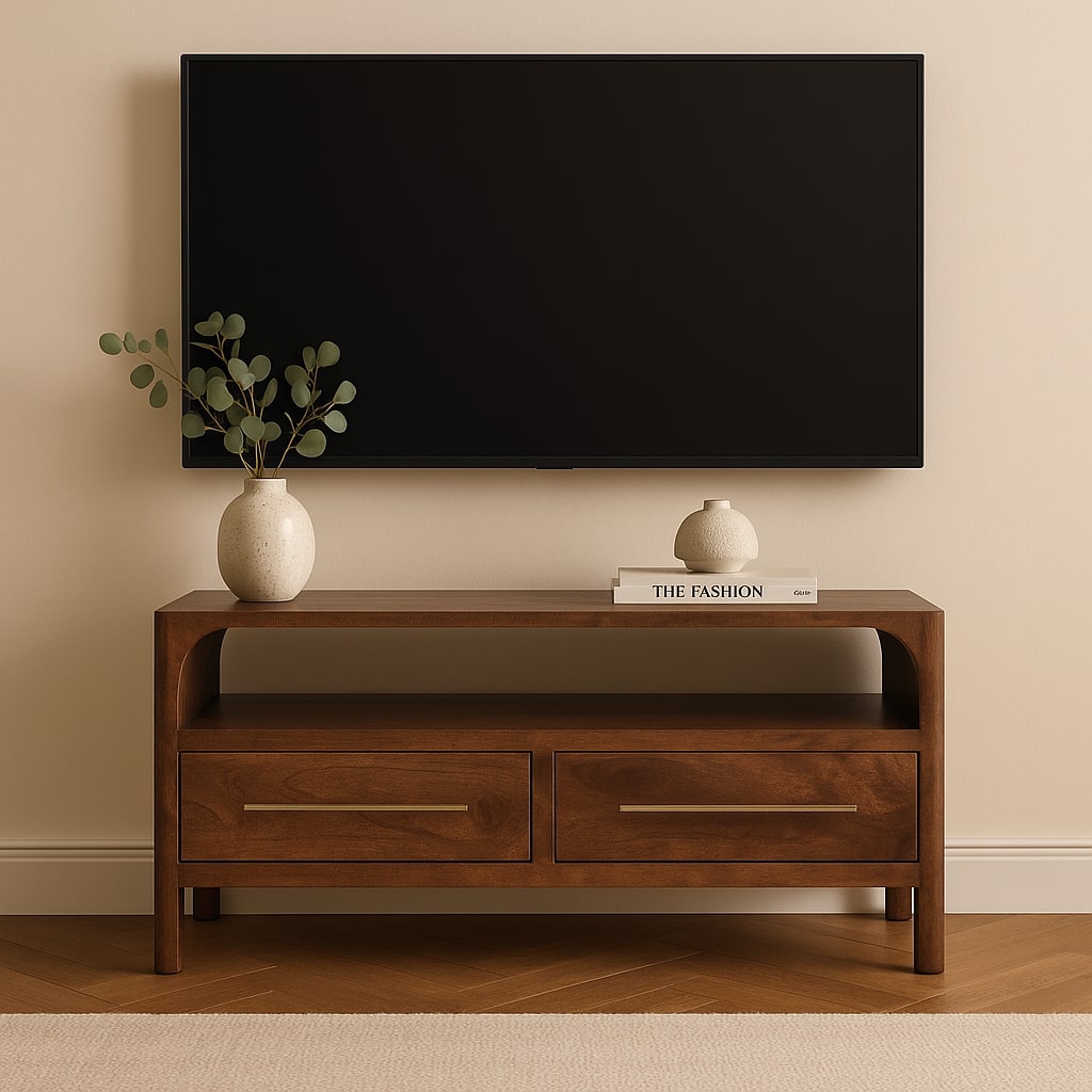 Arched Edge 2 Drawer Media Unit