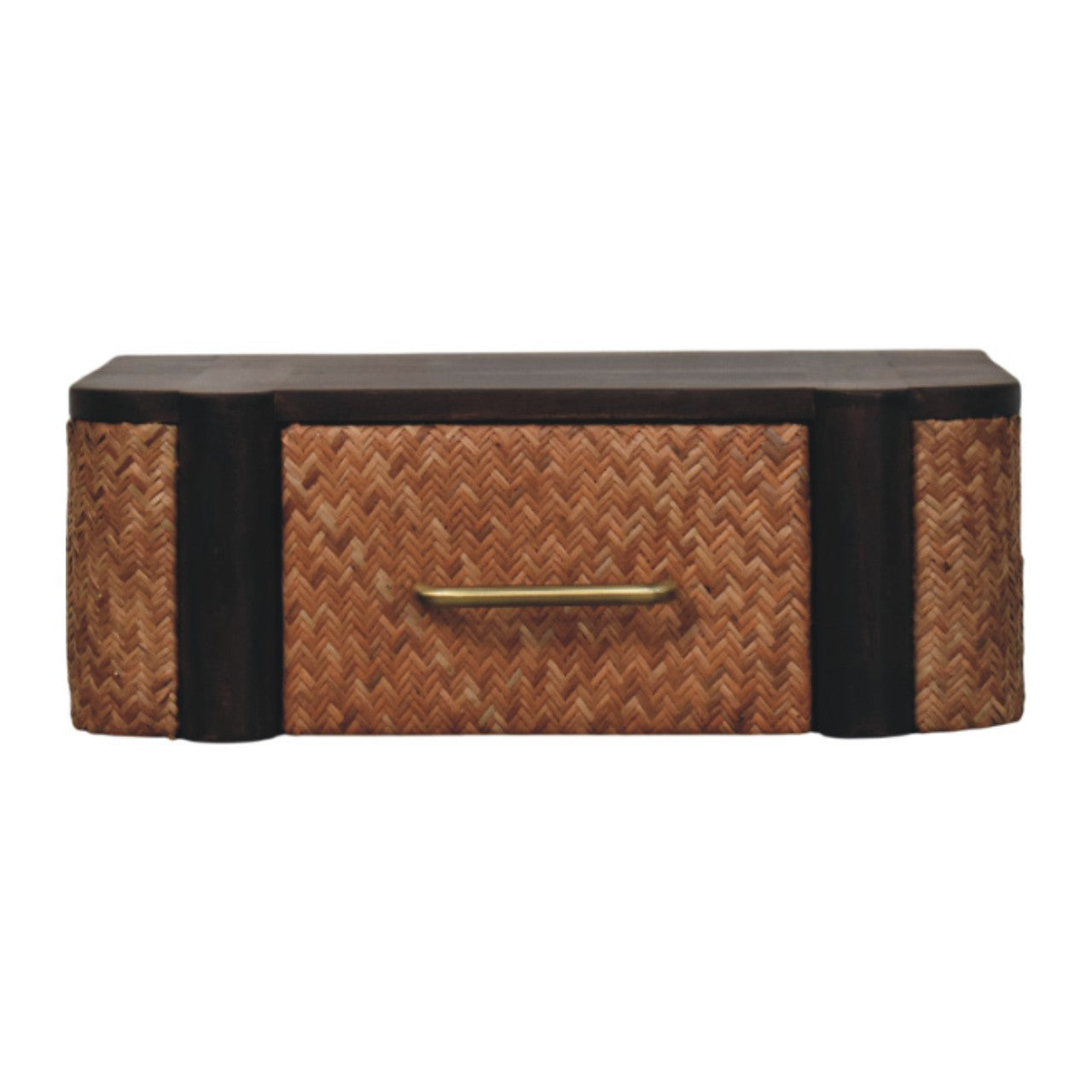 Rattan Curve Wall-Mounted Drawer