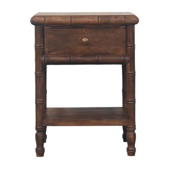 Bamboo Carved Bedside Table