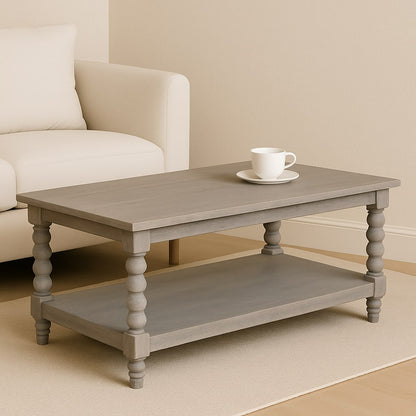 Ellsworth Spindle Coffee Table in Acid Wash