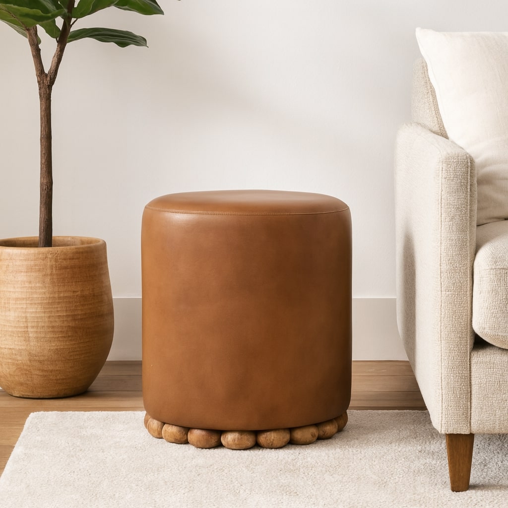 Bola Leather Stool