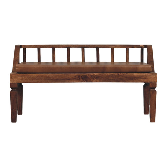 Bordeaux Leather Bench