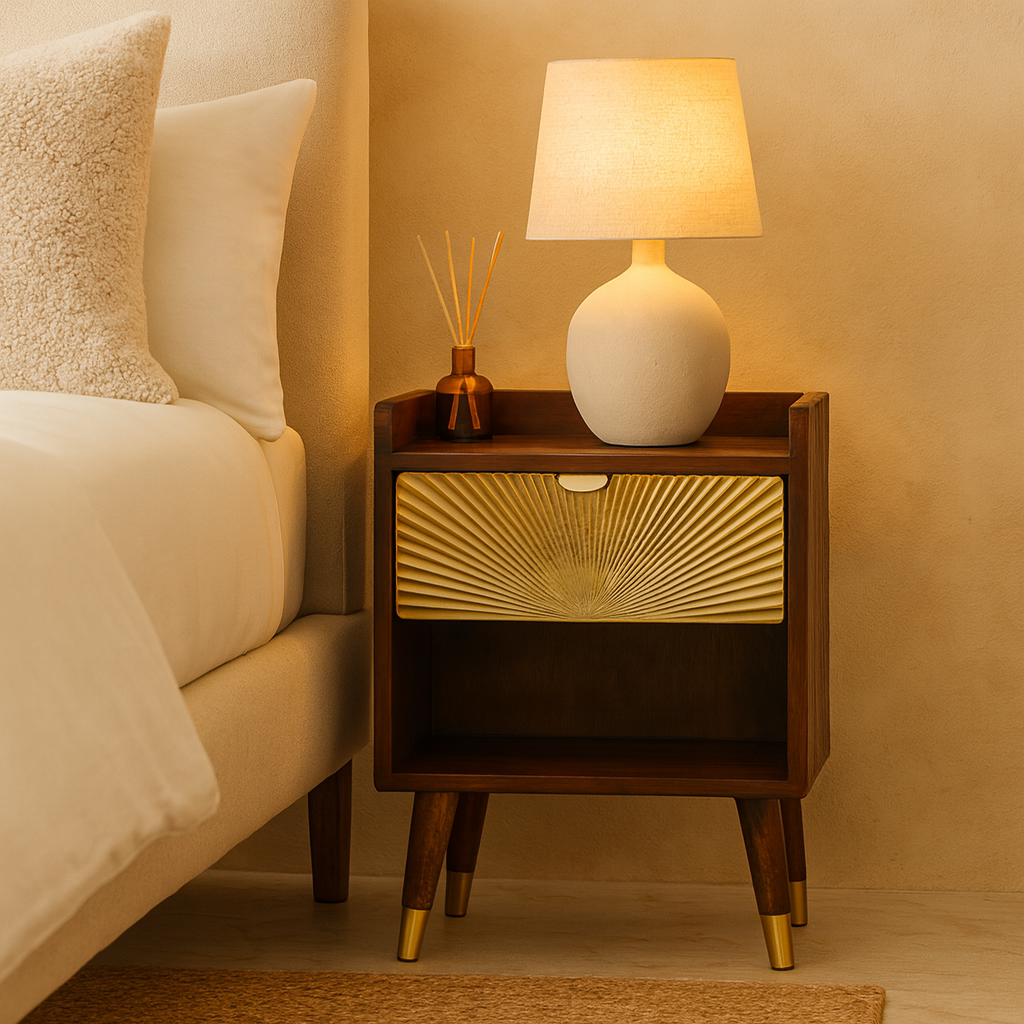 Manila Gold One Drawer nightstand