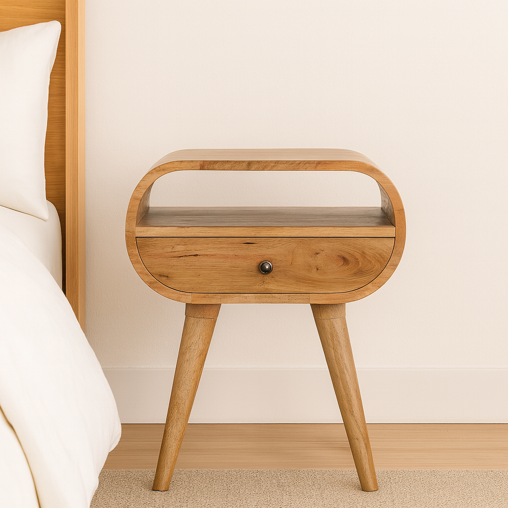 Circular Open Slot nightstand