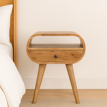Circular Open Slot nightstand