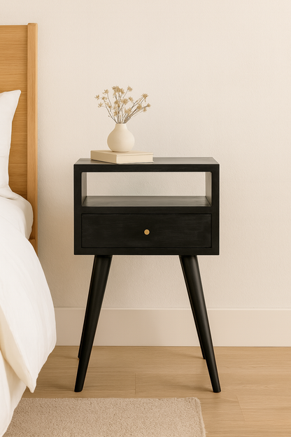 Mini Ash Black nightstand