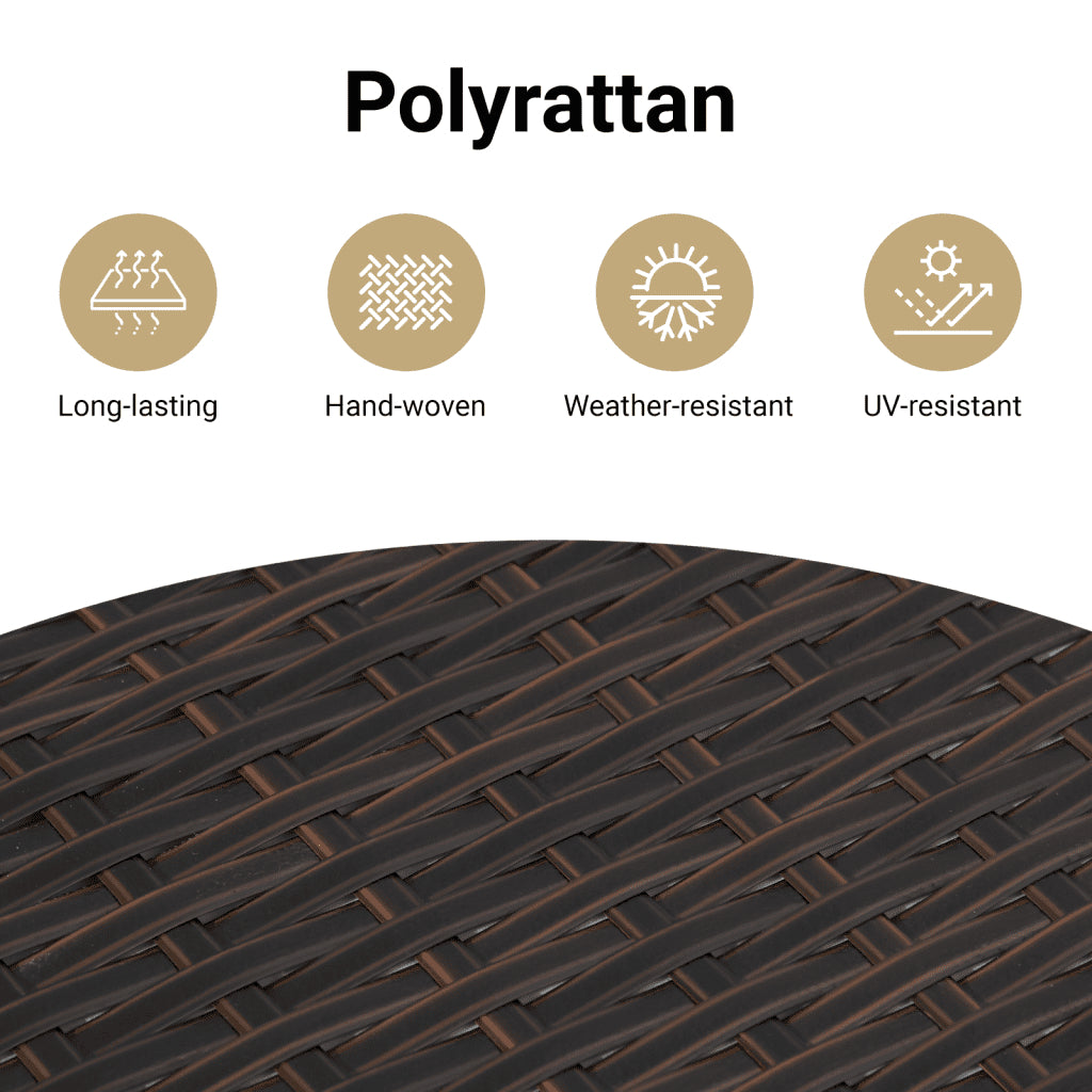 Bistro Set Brown, Black