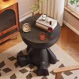 Side End Table Flat Head Figurine Small Cartoon Statue Ornament Sofa Edge Table for Household Coffee Table Living Room Corner