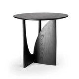 Nordic Solid Wood Sofa Side Coffee Table Corner Living Room Round Small Apartment Household Black Walnut Wooden Round Tables