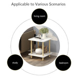 Sofa Side Table Living Room Side Cabinet Tea Coffee Table Bedside Desk Movable 2-layer Corner Gap Storage Cabinet Square Desk