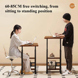 Multi-Functional Small Desk for Bedroom/Dorm/Home Office, Space-Saving Study Table for Students & Lazy Person