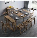 Modern Extendable Dining Table Rectangle Sideboard With Storage