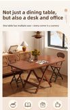 Foldable Dining Table Sturdy Folding Desk for Kitchen Restaurant Furniture No Assembly Needed Study Office Desk Strong Stable