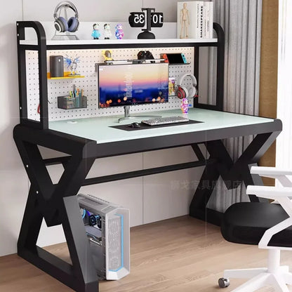 Aesthetic Funny Computer Table Storage Modern Gaming Designer Computer Table Stainless Steel Bureau Meuble Home Furniture