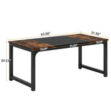 Tribesigns Dining Table, Industrial Kitchen Table for 6-8 Person, Rectangular Dinner Table for Dining Room