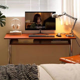 Solid Wood Coffee Table Retro Office Side Table Nordic Rectangle Wooden Computer Desk Dressing Tables Living Room Furnitures