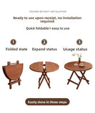 Foldable Dining Table Sturdy Folding Desk for Kitchen Restaurant Furniture No Assembly Needed Study Office Desk Strong Stable