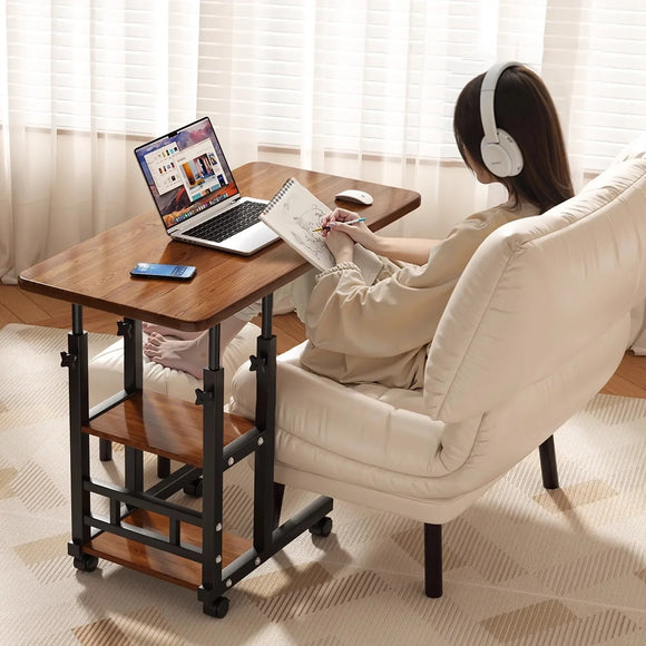 Multi-Functional Small Desk for Bedroom/Dorm/Home Office, Space-Saving Study Table for Students & Lazy Person