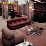 Transparent square glass coffee table, stainless steel low table