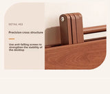 Foldable Dining Table Sturdy Folding Desk for Kitchen Restaurant Furniture No Assembly Needed Study Office Desk Strong Stable