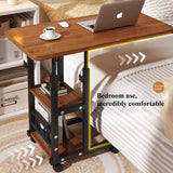 Multi-Functional Small Desk for Bedroom/Dorm/Home Office, Space-Saving Study Table for Students & Lazy Person