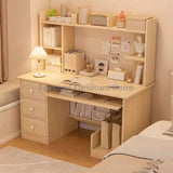 Modern Office All-in-One Desk with Storage Drawers and Shelf Home Gaming Writing Computer Table PC Gamer Desks Table for Bedroom