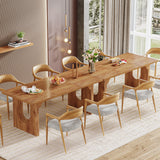 Tribesigns Modern Dining Table for 6 to 8 People, 71" Large Kitchen Dining Table with Wood Pedestal Base,