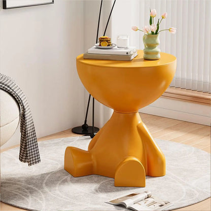 Creative Flat Coffee Table Cream Style Home Living Room Sofa Side Table Bedside Small Table Movable Small Round Table Corner