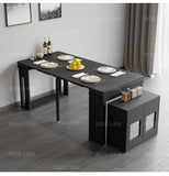 Modern Extendable Dining Table Rectangle Sideboard With Storage