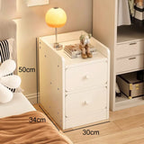 Bedside Table Small Storage Cabinet Nightstand for bedroom Bedroom Furniture Bed Table 50*34*30cm