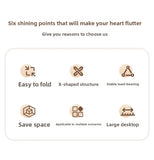 Foldable Dining Table Sturdy Folding Desk for Kitchen Restaurant Furniture No Assembly Needed Study Office Desk Strong Stable