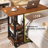 Multi-Functional Small Desk for Bedroom/Dorm/Home Office, Space-Saving Study Table for Students & Lazy Person