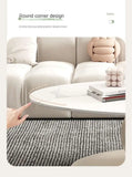 Italian Light Luxury Coffee Table for Office High-end Rock Board Smooth Tables Cream Style Unique Oval Side Table for Apartment