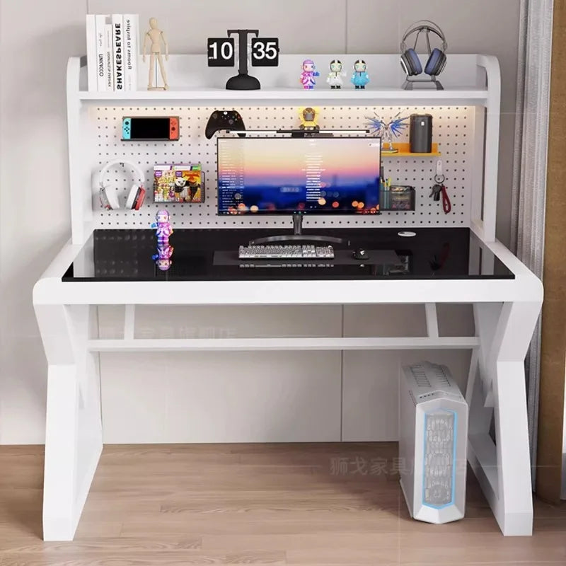Aesthetic Funny Computer Table Storage Modern Gaming Designer Computer Table Stainless Steel Bureau Meuble Home Furniture