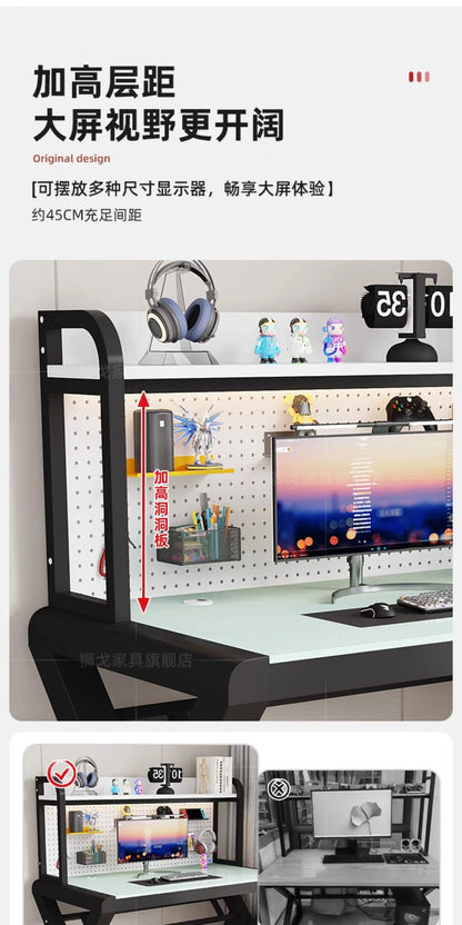 Aesthetic Funny Computer Table Storage Modern Gaming Designer Computer Table Stainless Steel Bureau Meuble Home Furniture