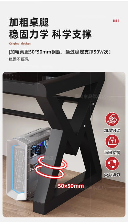 Aesthetic Funny Computer Table Storage Modern Gaming Designer Computer Table Stainless Steel Bureau Meuble Home Furniture