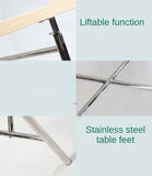 Office Table Simple Stainless Steel Square Standing Desk Modern Conference Lifting Computer White Desk Table Office Furniture