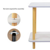 Sofa Side Table Living Room Side Cabinet Tea Coffee Table Bedside Desk Movable 2-layer Corner Gap Storage Cabinet Square Desk