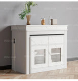 Modern Extendable Dining Table Rectangle Sideboard With Storage