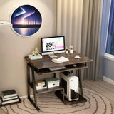 Laptop Standing Desk Computer Desk for Small Spaces Writing Table with Stand Keyboard Tray Monitor Storage for Home Office Table