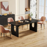 Tribesigns Modern Dining Table for 6 to 8 People, 71" Large Kitchen Dining Table with Wood Pedestal Base,