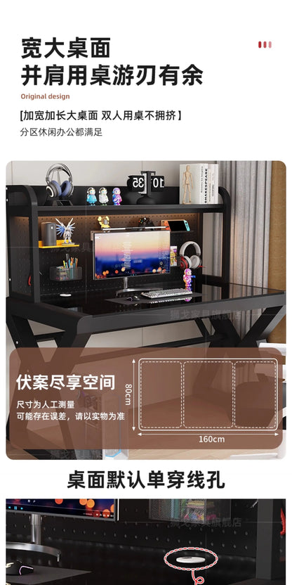 Aesthetic Funny Computer Table Storage Modern Gaming Designer Computer Table Stainless Steel Bureau Meuble Home Furniture